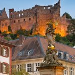 Altstadt Kornmarkt mit Blick auf das Heidelberger Schloss